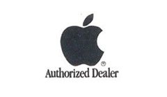 An apple authorized dealer logo.