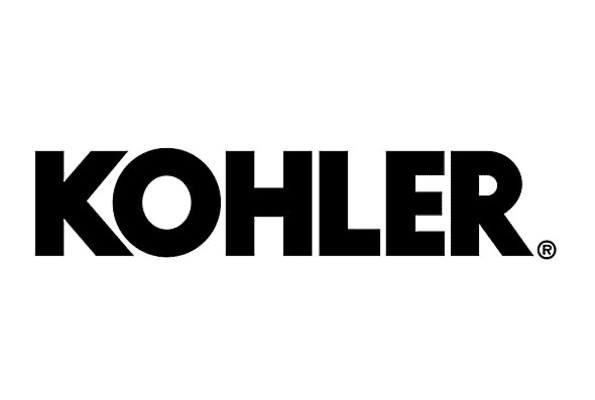 A black and white logo of kohler.